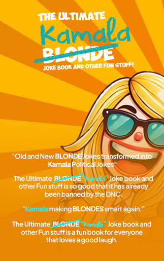 A poster of blonde, the ultimate joke book.